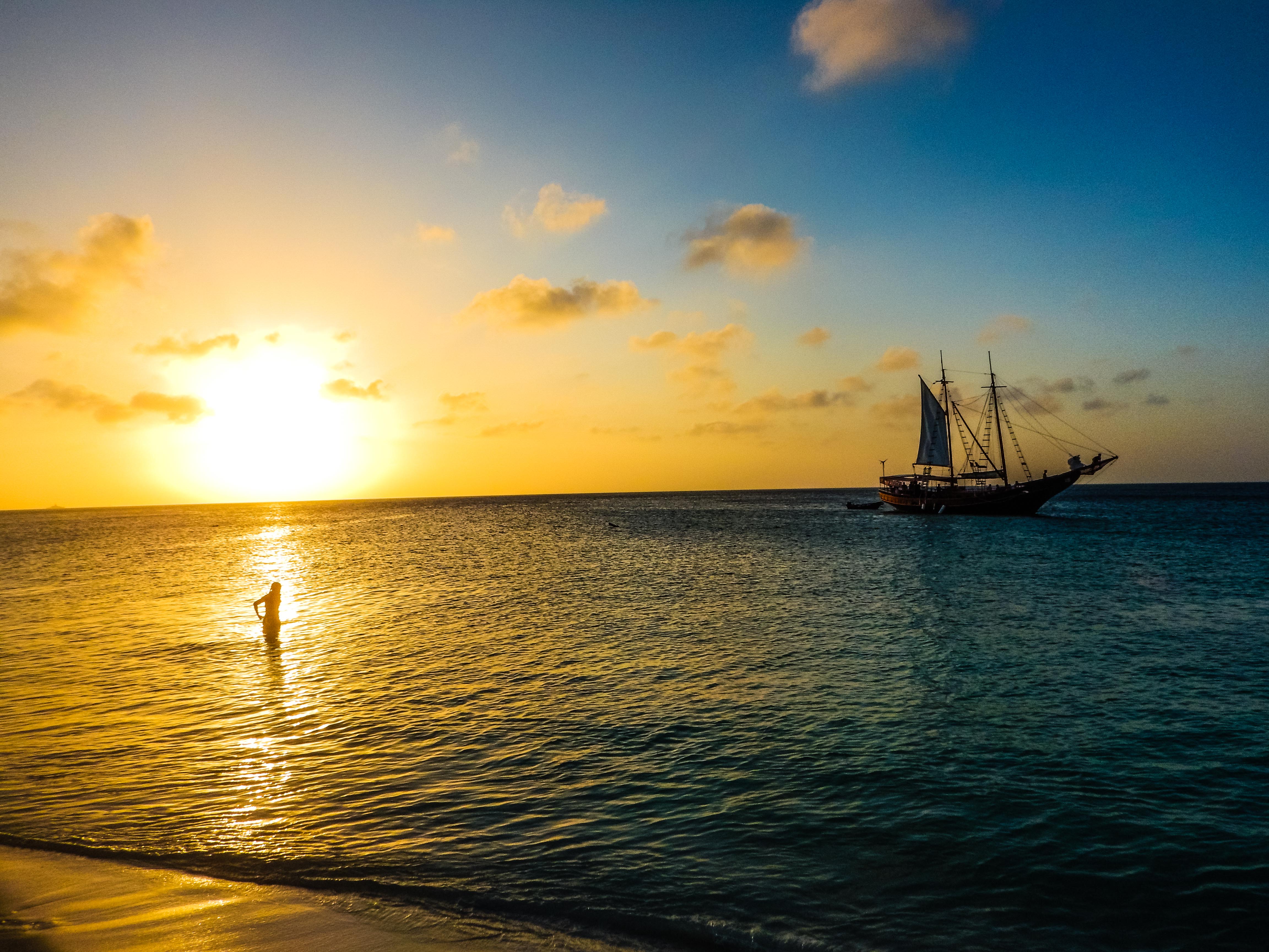 Aruban Coast in the Caribbean.